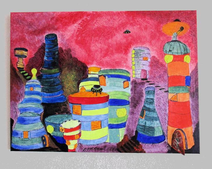 BB.Design - Schilderij ' de rode planeet mars ', Huis en Inrichting, Woonaccessoires | Schilderijen, Tekeningen en Foto's, Nieuw