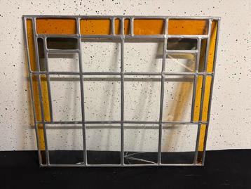 Antiek Art Deco Glas in Lood Raam beschikbaar voor biedingen