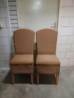 Loom eetkamerstoelen 2 stuks origineel. Zie beschrijving, Huis en Inrichting, Ophalen, Bruin, Vijf, Zes of meer stoelen