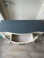 Blauw-Witte Sidetable met Lade, Huis en Inrichting, Gebruikt, Minder dan 50 cm, Ophalen of Verzenden, Minder dan 25 cm