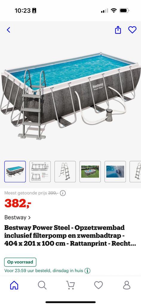 Bestway Powersteel 4x2x1m incl alle toebehoren., Tuin en Terras, Zwembaden, Zo goed als nieuw, 200 tot 400 cm, 200 tot 300 cm