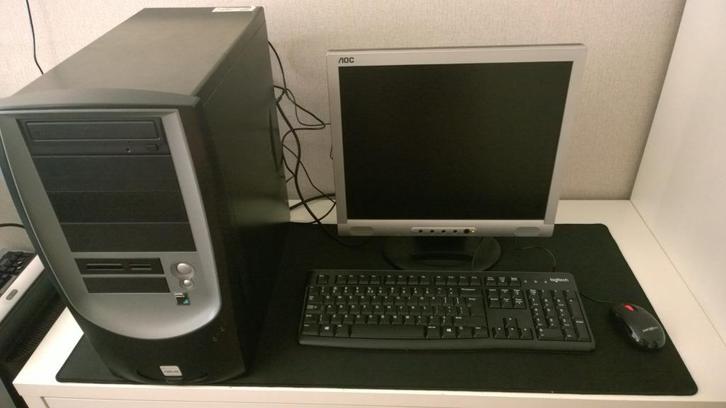 Retro pc, AMD Athlon, Asus ATI 4850 1gb. Win XP, compleet, Computers en Software, Vintage Computers, Ophalen