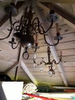 Messing kroonluchter antiek, Huis en Inrichting, Lampen | Kroonluchters, Ophalen, Gebruikt