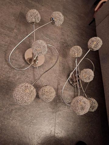 2x Plafondlamp 5 LED/Halogeen - Mooie set!