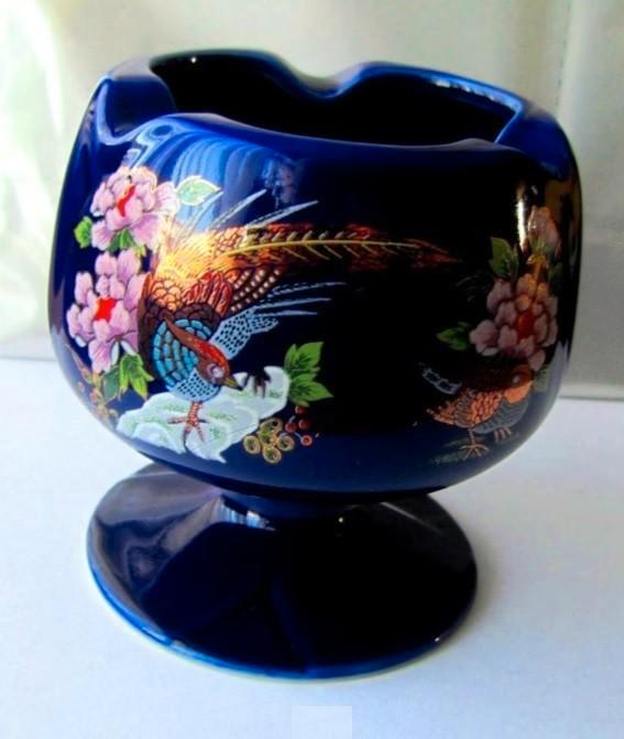 Prachtige kobalt blauwe porseleinen vaas Japan, Antiek en Kunst, Antiek | Vazen, Verzenden