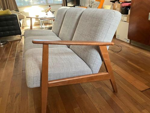 Ikea’s ekenaset retro 3zits bank, Huis en Inrichting, Banken | Bankstellen, Zo goed als nieuw, Rechte bank, Driepersoons, 150 tot 200 cm