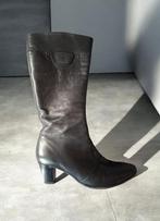 Luftpolster zwarte echt lederen dames laars 6.5 / 40, Hoge laarzen, Luftpolster, Zwart, Ophalen of Verzenden