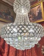 Kristallen kroonluchter / zakkroonluchter met swarovski bol, Huis en Inrichting, Lampen | Kroonluchters, Ophalen of Verzenden
