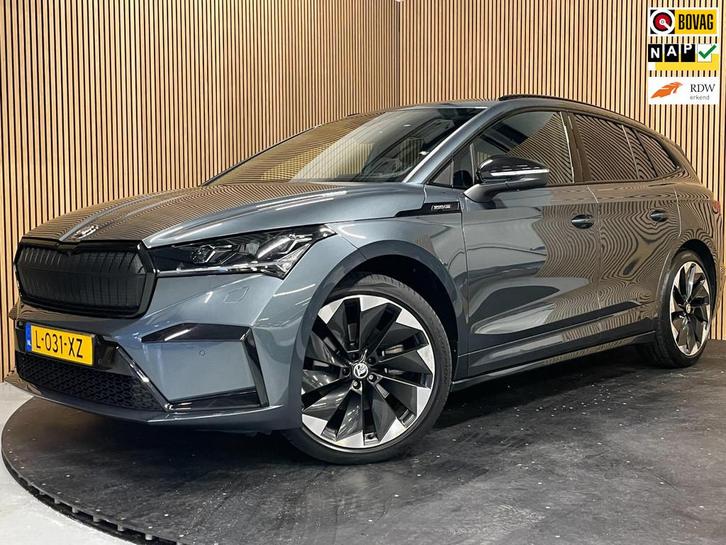 Skoda Enyaq iV 60 SPORTLINE|SOH 91%|KUIPSTOEL|CARPLAY|CAMERA, Auto's, Skoda, Bedrijf, Te koop, Enyaq, 360° camera, ABS, Achteruitrijcamera