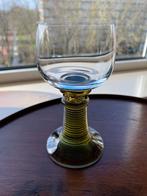 Roemer wijnglas (donker groene voet), Ophalen of Verzenden, Zo goed als nieuw, Overige typen