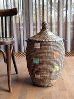 Afrikaanse zeegras opbergmand  zwart handgemaakt Senegal, Huis en Inrichting, Woonaccessoires | Schalen en Manden, Overige materialen