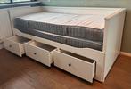 IKEA Hemnes 1+1 persoons bed + lattenbodem, Ophalen, Eenpersoons, Wit, Zo goed als nieuw