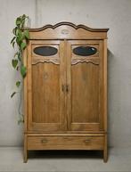 Antieke brocante Art Deco meidenkast vintage linnenkast kast, Ophalen of Verzenden