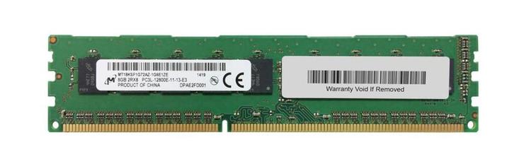 8GB 2Rx8 PC3L-12800E DDR3-1600 Unbuffered ECC Micron HP, Computers en Software, RAM geheugen