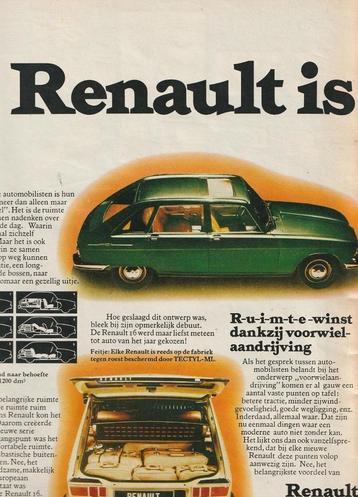 retro reclame 1972 Renault 16 auto is ruimte winst beschikbaar voor biedingen