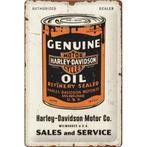 Harley Davidson genuine oil relief reclamebord van metaal
