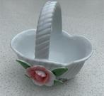 Vintage Porseleinen Mandje met Roos, Ophalen of Verzenden