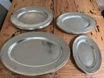 Rvs serveerschalen vintage, Overige materialen, Gebruikt, Schaal, Ophalen of Verzenden