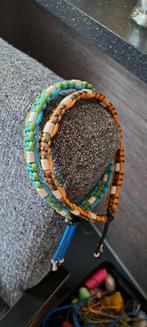 Teken en vlooienketting met originele EM keramische kralen, Ophalen of Verzenden, Nieuw, Hondenriem-accessoire