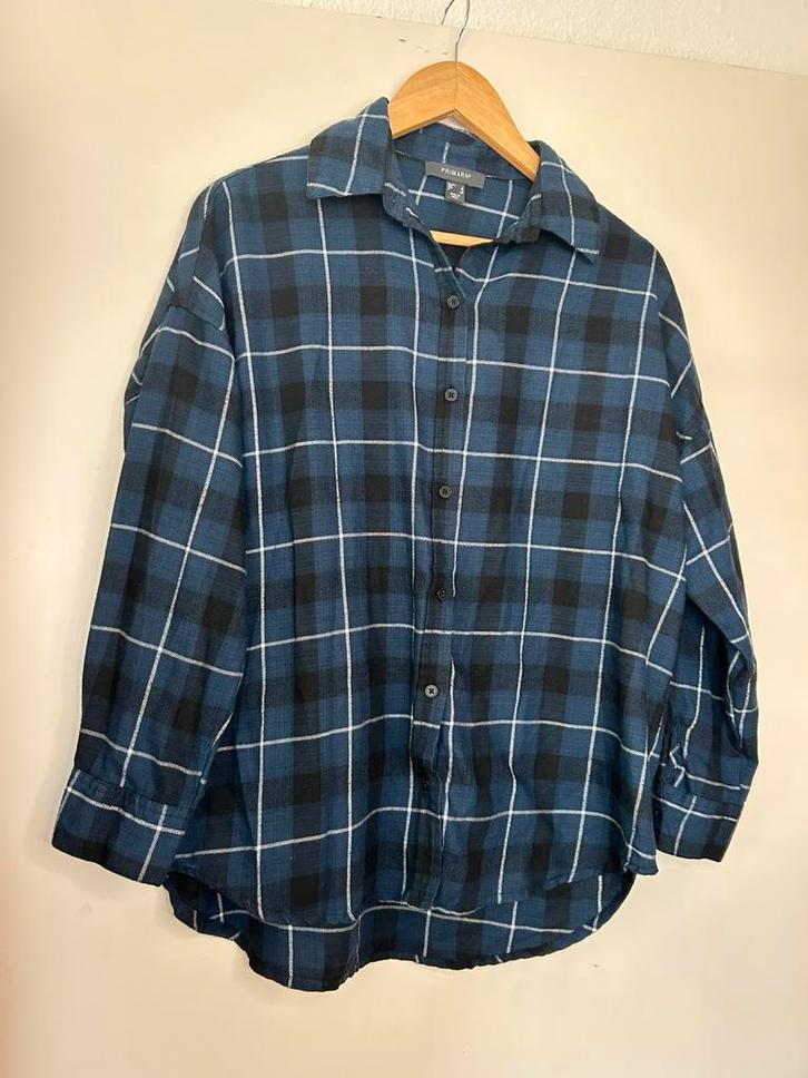 Oversized dames overhemd merk Primark maat S, Kleding | Dames, Blouses en Tunieken, Zo goed als nieuw, Maat 36 (S), Blauw, Ophalen of Verzenden