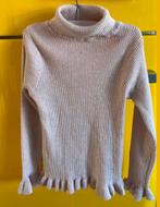 Koltrui / rib trui, lichtroze/zilver (maat 128), Kinderen en Baby's, Kinderkleding | Maat 128, Meisje, Trui of Vest, Ophalen of Verzenden
