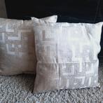Champagne licht gouden nieuwe kussens 2x hotel chic, Huis en Inrichting, Woonaccessoires | Kussens, Overige kleuren, Vierkant