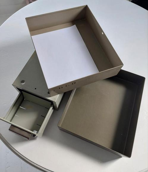 Industrieel Metaal Bureau Bakken Kaartenbak Lade VanDijk&Co, Diversen, Bureau-accessoires, Ophalen of Verzenden
