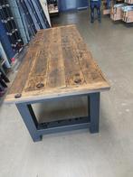 Eettafel eikenhouten wagondelen, Ophalen, Gebruikt, Eikenhout, 200 cm of meer