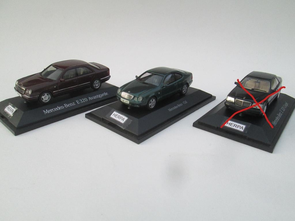 Herpa MB E320 Avantgarde - CLk 1997 / AutoArt MB GLK DTM, Ophalen of Verzenden, Nieuw, Auto, Overige merken