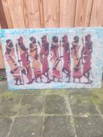 Afrikaans Schilderij op Doek - Uniek Kunstwerk, Antiek en Kunst, Ophalen