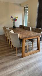 Mooie eiken boomtafel 230, Huis en Inrichting, Ophalen, 100 tot 150 cm, Eikenhout, 200 cm of meer