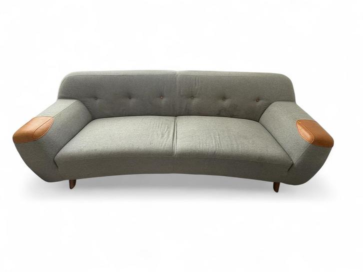 Montèl Bank - Driepersoons - Stof & Leer, Huis en Inrichting, Banken | Bankstellen, Gebruikt, Rechte bank, Driepersoons, 200 tot 250 cm