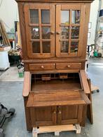 Massief eiken kast secretaire bureau buffet kast, Ophalen of Verzenden, Zo goed als nieuw, Landelijk stoer industrieel