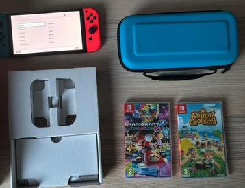 Nintendo Switch OLED + Mario Kart 8 & Animal Crossing beschikbaar voor biedingen