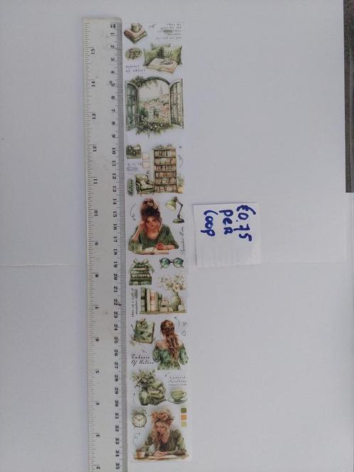 Pettape Reading Green, Hobby en Vrije tijd, Scrapbooking, Nieuw, Versiering of Embellishment, Ophalen