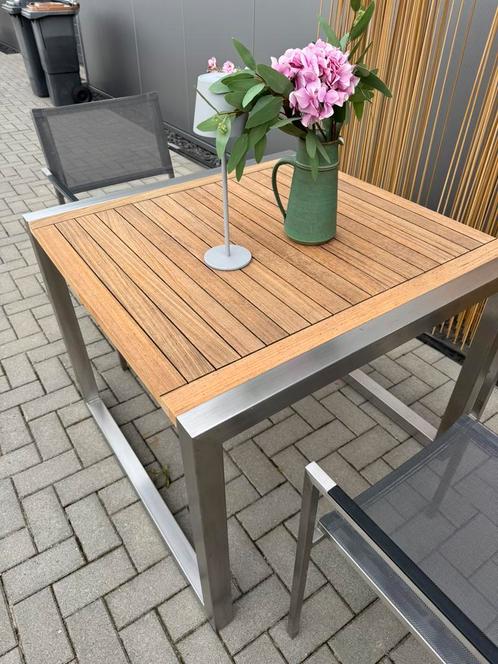 Tuinset Tafel Stoelen Royal Botania Ninix Gartenset, Tuin en Terras, Tuinsets en Loungesets, Gebruikt, Ophalen of Verzenden