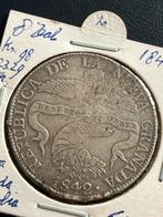 Colombia zeldzame acht real 1842, Postzegels en Munten, Munten | Amerika, Ophalen of Verzenden, Zuid-Amerika, Losse munt, Zilver
