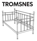 TROMSNES Romantisch mooie bedbank (of bed) incl. lattenbodem, Ophalen, Gebruikt, 90 cm, Eenpersoons