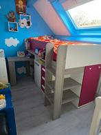 Halfhoogslaper met bureau, Kinderen en Baby's, Kinderkamer | Stapelbedden en Hoogslapers, Ophalen, Gebruikt, Halfhoogslaper