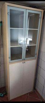 Kasten 3 stuks met glazen ruitjes fineer blank eiken, Ophalen, Gebruikt, 25 tot 50 cm, 150 tot 200 cm
