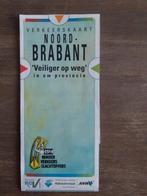 Oude verkeerskaart van Noord Brabant. 1991, Gelezen, Ophalen of Verzenden, Landkaart, 1800 tot 2000