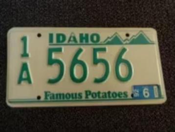 Kentekenplaat Licenseplate Idaho 1 USA beschikbaar voor biedingen