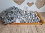 Mooie Vintage Kerstmis Kerstboom Decoratie Set Zilver Kleur, Ophalen of Verzenden, Zo goed als nieuw