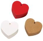 10 hartvormige kaartjes wit, bruin of rood voor 0,95!, Materiaal, Nieuw, Struikheide 64,3069lj rotterdam, Ophalen of Verzenden
