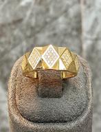 14k Gouden Ring Zirkonia, Sieraden, Tassen en Uiterlijk, Ringen, Nieuw, Ophalen of Verzenden, 17 tot 18, Met edelsteen