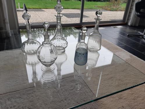 antieke karaffen kristal en glas, Antiek en Kunst, Antiek | Glas en Kristal, Ophalen of Verzenden