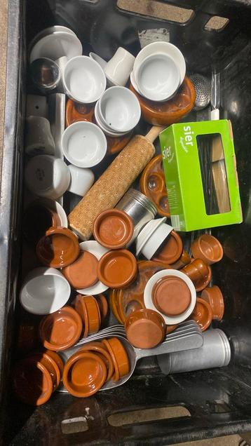 Tipjes bruin en wit, binnentrok, schepjes en tamper beschikbaar voor biedingen