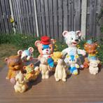 12 vintage beren / beertjes  rubber piep pop, Ophalen