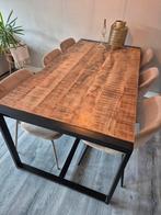 Mango houten eettafel 180 cm., Ophalen, 50 tot 100 cm, Zo goed als nieuw, Vijf personen of meer