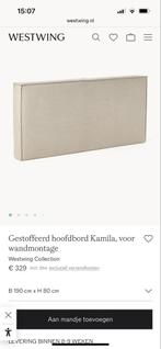 Westwing Hoofdbord Gestoffeerd - Zo Goed Als Nieuw!, Huis en Inrichting, Slaapkamer | Bedden, Beige, Tweepersoons, Ophalen of Verzenden